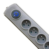 Listwa zasilająca antyprzepięciowa Qoltec Quick Switch | 6 gniazd | 1,8m | szara