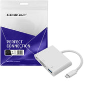 Adapter USB Qoltec USB 3.1 C 3w1 / USB 3.0 | VGA | USB-C 3.1 PD 92W
