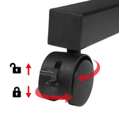 Biurko mobilne na laptop Maclean MC-124 B, czarne, 80x60cm, 50kg max, reg. wys.67-115cm