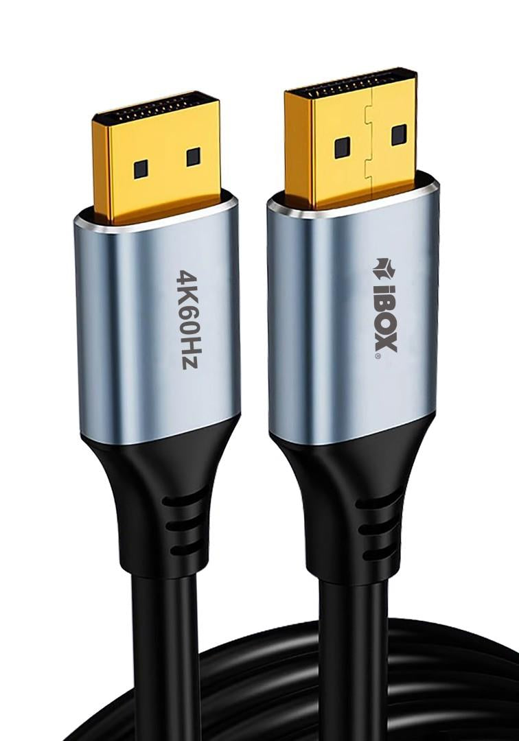 Kabel DisplayPort iBOX ITVDP011 4K60Hz złota wtyczka 1m