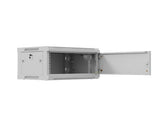 Szafa instalacyjna Rack Lanberg wisząca 19" 4U 600x450 szara drzwi metalowe (flat pack)