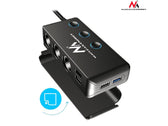 Rozdzielacz gniazda zapalniczki samochodowej Maclean MCE218 3 gniazda zapalniczki, 1xQuick Charge 3.0, 3xUSB 6,8A, 1x Power Delivery 18W, max 120W