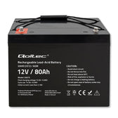 Akumulator AGM Qoltec 12V | 80Ah | 23,5kg