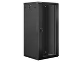 Szafa instalacyjna Rack wisząca 19" 27U 600x600 czarna Lanberg (flat pack)