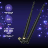 Antena Wi-Fi Qoltec 2.4/2.5GHz | 5.1/5.8GHz | 5dBi | dookólna | wewnętrzna