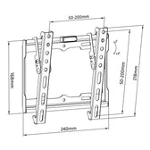 Uchwyt do telewizora Maclean, MC-942, max VESA 200x200, 13-42", do 25kg, czarny