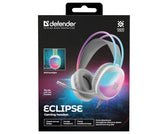 Słuchawki z mikrofonem Defender ECLIPSE RGB USB białe + GRA