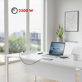 Listwa zasilająca Maclean MCE395 W, przedłużacz 5 gniazd + 3xUSB, 110-240V AC 50/60Hz, 2.1A max 2500W, 1,5m, biała