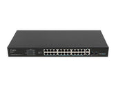 Switch niezarządzalny Lanberg 24x 100Mb PoE+/2x Combo Rack 19" Gigabit Ethernet 360W