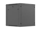 Szafa instalacyjna Rack Lanberg wisząca 19" 12U 600x600 czarna drzwi perforowane (flat pack)