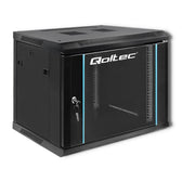 Szafa RACK Qoltec 19" | 9U | 450x600x500 | Czarna | Wisząca