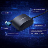 Antena GPS Qoltec GLONASS z podstawą magnetyczną | dookólna | 28dBi | FAKRA