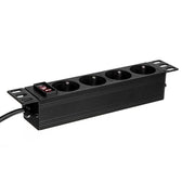 Listwa zasilająca PDU Netrack 10'' 1U, 230V/16A, 4xE, ALU