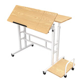 Biurko mobilne na laptop Maclean MC-124 W, białe, 80x60cm, 50kg max, reg. wys.67-115cm