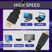 Kabel Qoltec HDMI v1.4 | Micro HDMI | High speed | 4K | 30Hz | GOLD | 3m