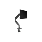Ramię biurkowe pojedyncze DIGITUS z zaciskiem i sprężyną mechaniczną 1xLCD max. 49" 20kg, VESA: 75x75, 100x100, czarne