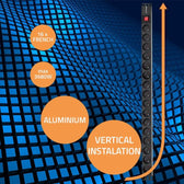 Listwa zasilająca Qoltec PDU do RACK | 16A | 16 x FRENCH | Pionowa | 1.8m