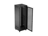 Szafa instalacyjna Rack Lanberg stojąca 19" 47U 800x800 czarna drzwi perforomowane LCD (flat pack)