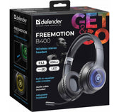 Słuchawki z mikrofonem Defender FREEMOTION B400 bezprzewodowe Bluetooth podświetlane + MP3 Player