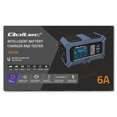 Ładowarka mikroprocesorowa Qoltec z testerem baterii i funkcją naprawy 12V 6A LCD