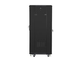 Szafa instalacyjna Rack stojąca 19" 27U 600x600 czarna Lanberg (flat pack)