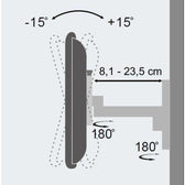 Uchwyt ścienny Techly 13"-30", 15kg obrotowy