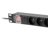 Listwa zasilająca Lanberg do RACK 1U 16A PDU 8x PL 2m czarna