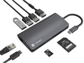 Stacja dokująca USB Natec Fowler 2 V2 Multiport USB-C -> HUB USB 3.0 3x, Hdmi 4k, USB-C, RJ45, SD, Micro SD