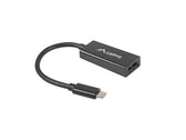 Kabel adapter Lanberg USB type-C(M) - DisplayPort(F) 0,15m czarny