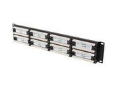 Patch panel Lanberg PPU6-2048-B 48 port 2U 19" kat.6 czarny