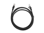 Patchcord Lanberg UTP kat.5e 2m czarny box fluke passed