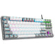 Klawiatura przewodowa Rampage SNUGK14RS-WG Snug RGB KRGD Red gamingowa mechaniczna biało-szara