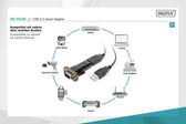 Konwerter DIGITUS DA-70156 USB 2.0/RS232 M/M