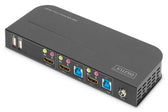 Przełącznik KVM DIGITUS 2 portowy HDMI 4K 60Hz 2xUSB audio IR