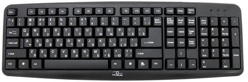 Klawiatura przewodowa Titanum TKR101 USB RUSSIAN czarna