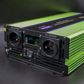 Przetwornica napięcia Qoltec Monolith | ładowanie baterii | UPS | 2500W | 5000W | 12V na 230V | Czysty Sinus | LCD