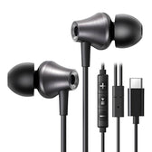 Słuchawki z mikrofonem Ugreen EP105C USB-C dokanałowe - czarne
