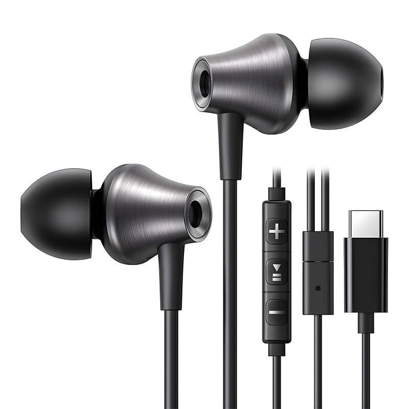 Słuchawki z mikrofonem Ugreen EP105C USB-C dokanałowe - czarne