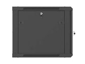 Szafa instalacyjna Rack Lanberg wisząca 19" 9U 600x600 czarna drzwi perforowane (flat pack)