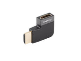 Adapter Lanberg HDMI(F)->HDMI(F) 8K Kątowy Prawo Aluminimum Srebrny