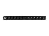 Przełącznica światłowodowa  Lanberg 12xSC Duplex / 12xLC Quad Rack 19" 1U Czarna + akcesoria