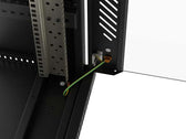 Szafa instalacyjna Rack Lanberg stojąca 19" 24U 600x800 czarna drzwi przeszklone LCD (Flat Pack) v2