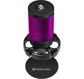 Mikrofon przewodowy Defender IMPULSE GMC 600 ze statywem STREAM strumieniowy RGB USB