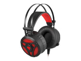 Słuchawki z mikrofonem Genesis Neon 360 Gaming podświetlenie czarno-czerwone