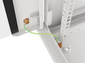 Szafa instalacyjna Rack wisząca 19" 9U 600x450 szara drzwi metalowe Lanberg (flat pack)