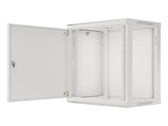 Szafa instalacyjna Rack wisząca 19" 12U 600x450 szara drzwi metalowe Lanberg (flat pack)