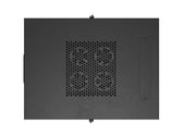 Szafa instalacyjna Rack Lanberg stojąca 19" 24U 600x800 czarna drzwi przeszklone LCD (Flat Pack) v2