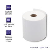 Etykiety termiczne Qoltec 100x150mm | 350szt