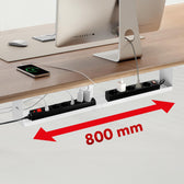Organizer podbiurkowy na kable Maclean MC-107 W, kompaktowy, max. obciążenie 5kg, biały