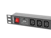 Listwa zasilająca Lanberg do RACK 1U 10A PDU 10x IEC C13 2m czarna